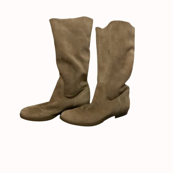 Nine West Vintage America Tan Suede Mid Calf Boots – Size 6 - Picture 3 of 7